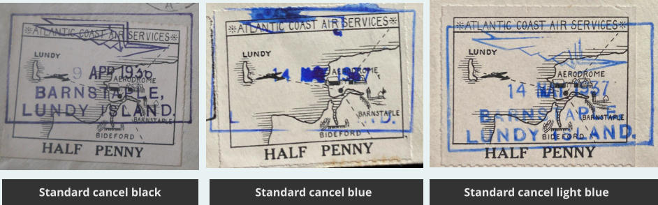 Standard cancel black Standard cancel blue Standard cancel light blue