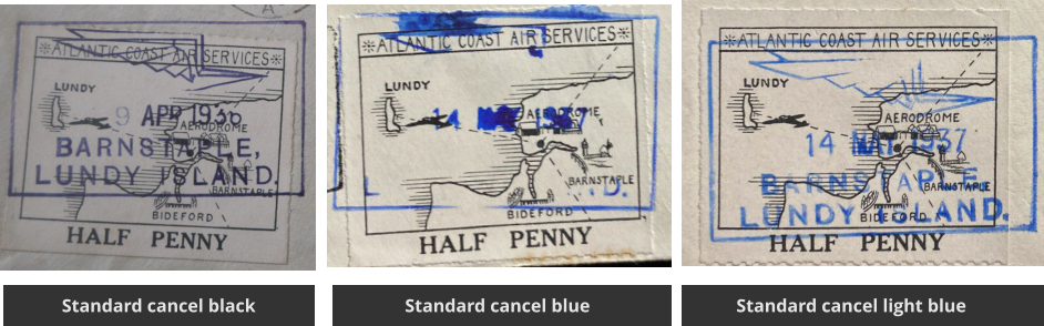 Standard cancel black Standard cancel blue Standard cancel light blue